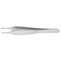 tissue forceps, Adson 108, w/ 1+2 interlocking teeth